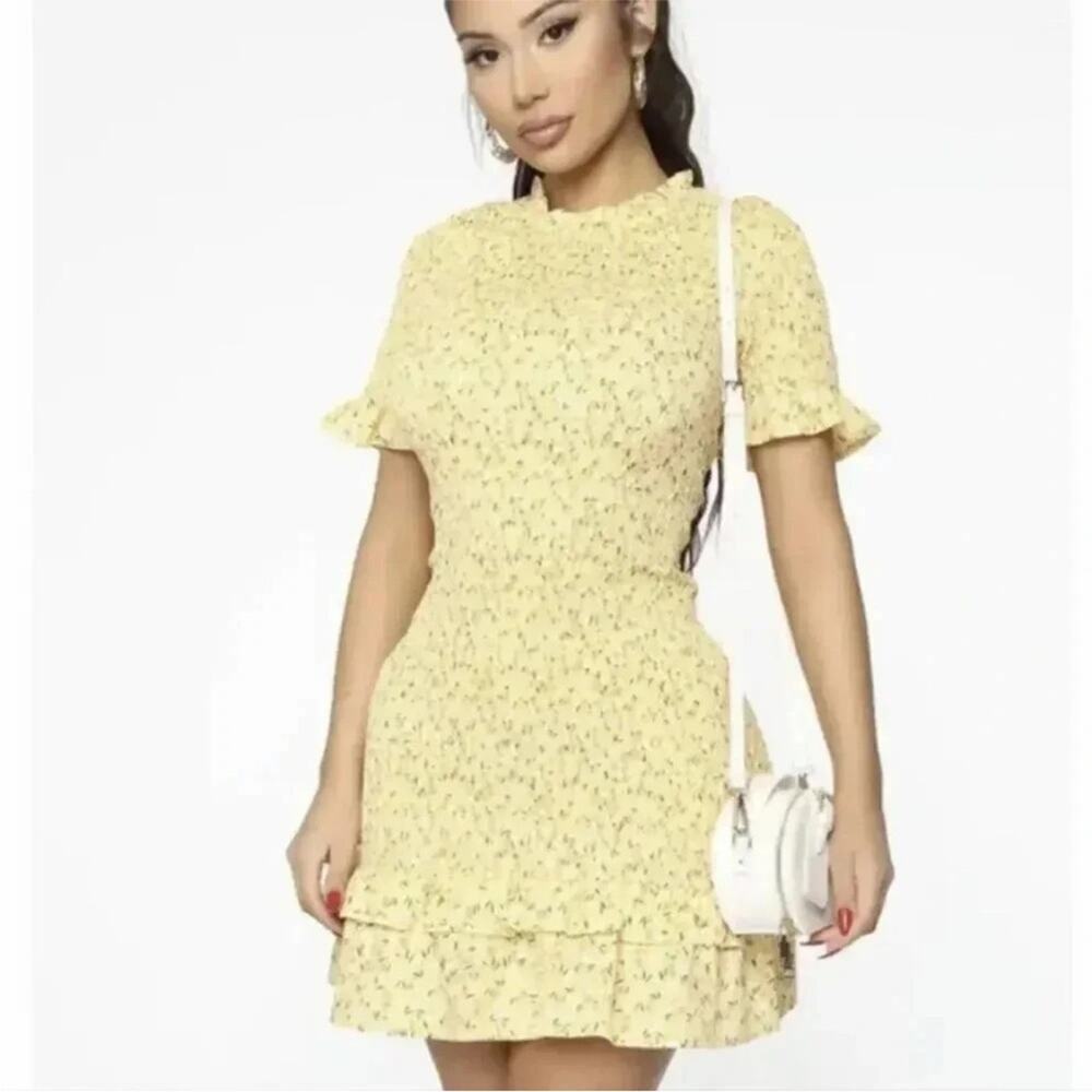 Fashion Nova Textured Orange Dress
